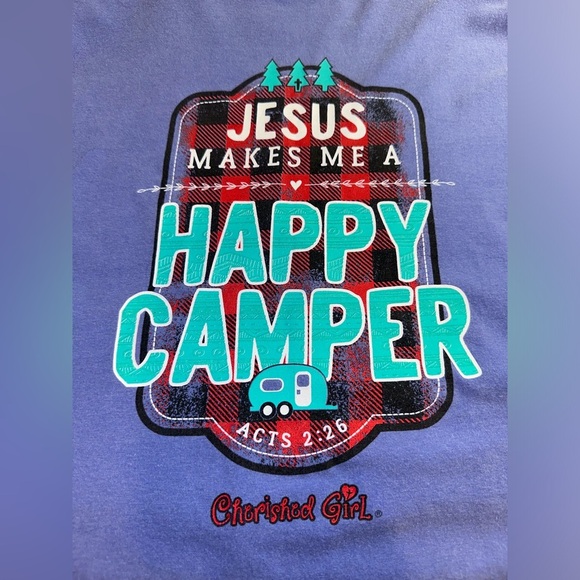 Kids Happy Camper Graphic Tee - Purple - Picture 5 of 6